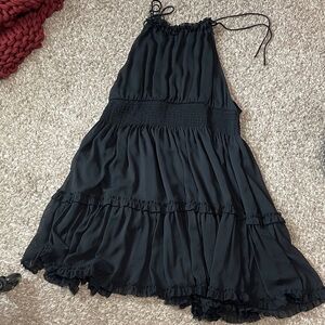 NWOT Banana Republic Black Womens Ruffle Dress